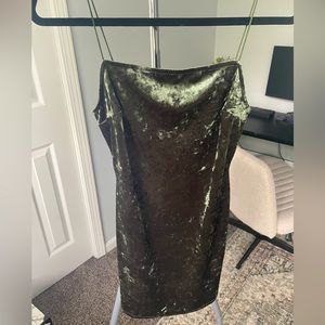 NWT Forest green velvet body con dress from Urban Outfitters